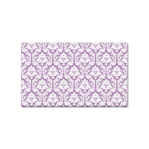 White On Lilac Damask Sticker (Rectangle) from ArtsNow.com Front