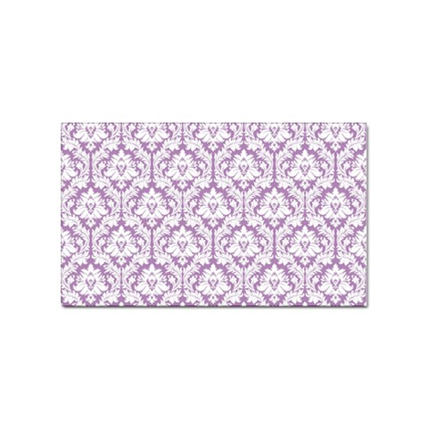 White On Lilac Damask Sticker 100 Pack (Rectangle) from ArtsNow.com Front