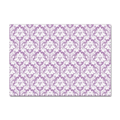 White On Lilac Damask A4 Sticker 10 Pack from ArtsNow.com Front