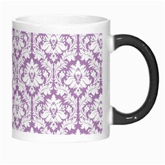 White On Lilac Damask Morph Mug from ArtsNow.com Right