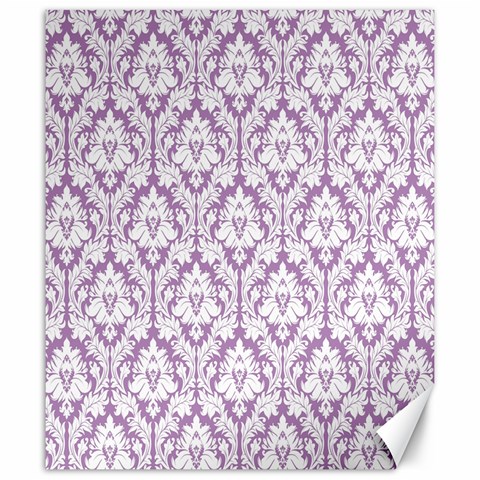 White On Lilac Damask Canvas 20  x 24  (Unframed) from ArtsNow.com 19.57 x23.15  Canvas - 1