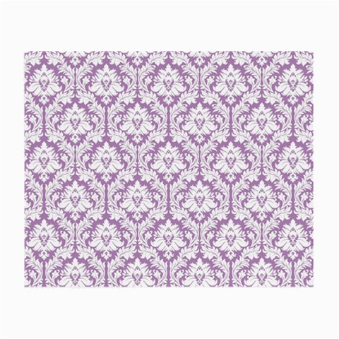 White On Lilac Damask Glasses Cloth (Small, Two Sided) from ArtsNow.com Front