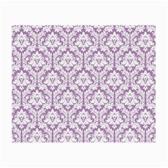 White On Lilac Damask Glasses Cloth (Small, Two Sided) from ArtsNow.com Front