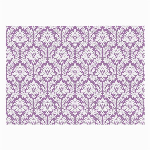 White On Lilac Damask Glasses Cloth (Large) from ArtsNow.com Front