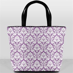 Lilac Damask Pattern Bucket Bag from ArtsNow.com Back