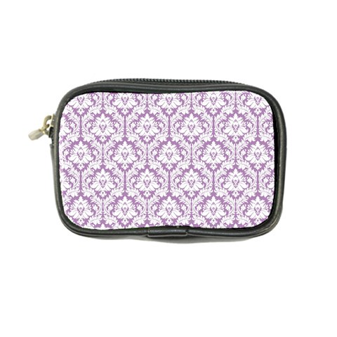 Lilac Damask Pattern Coin Purse from ArtsNow.com Front