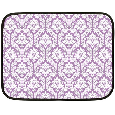 Lilac Damask Pattern Double Sided Fleece Blanket (Mini) from ArtsNow.com 35 x27  Blanket Front