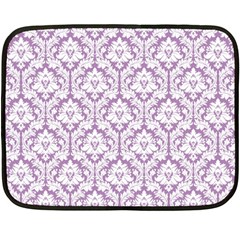 Lilac Damask Pattern Double Sided Fleece Blanket (Mini) from ArtsNow.com 35 x27  Blanket Front