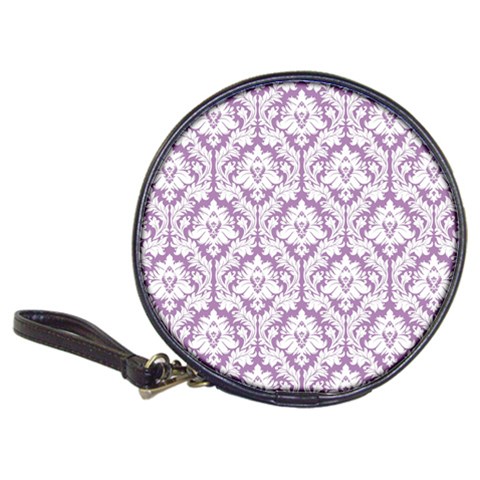 White On Lilac Damask CD Wallet from ArtsNow.com Front