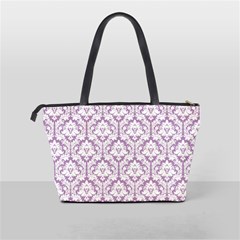 Lilac Damask Pattern Classic Shoulder Handbag from ArtsNow.com Back