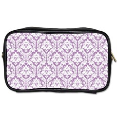 Lilac Damask Pattern Toiletries Bag (Two Sides) from ArtsNow.com Front