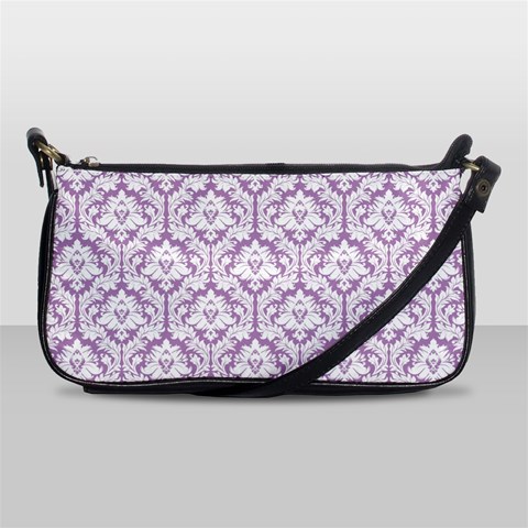 Lilac Damask Pattern Shoulder Clutch Bag from ArtsNow.com Front