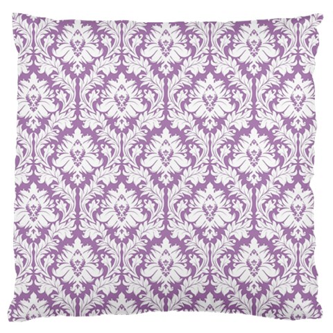 Lilac Damask Pattern Large Cushion Case (One Side) from ArtsNow.com Front