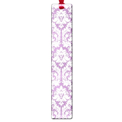 White On Lilac Damask Large Bookmark from ArtsNow.com Front