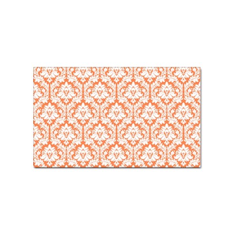 White On Orange Damask Sticker 10 Pack (Rectangle) from ArtsNow.com Front