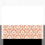 White On Orange Damask Jigsaw Puzzle (Rectangle)