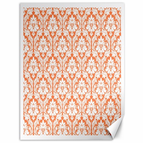 White On Orange Damask Canvas 36  x 48  (Unframed) from ArtsNow.com 35.26 x46.15  Canvas - 1