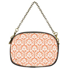 Nectarine Orange Damask Pattern Chain Purse (Two Sides) from ArtsNow.com Front