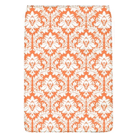 White On Orange Damask Removable Flap Cover (Large) from ArtsNow.com Front