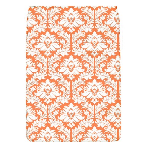 White On Orange Damask Removable Flap Cover (Small) from ArtsNow.com Front