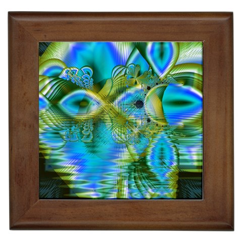 Mystical Spring, Abstract Crystal Renewal Framed Ceramic Tile from ArtsNow.com Front