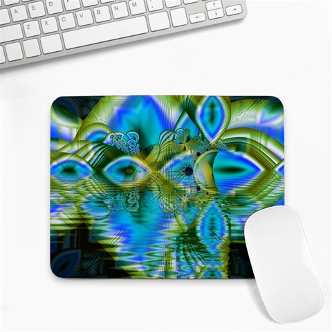 Mystical Spring, Abstract Crystal Renewal Small Mouse Pad (Rectangle) from ArtsNow.com Front