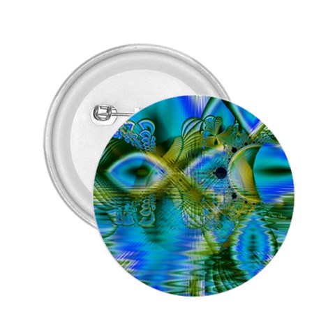 Mystical Spring, Abstract Crystal Renewal 2.25  Button from ArtsNow.com Front