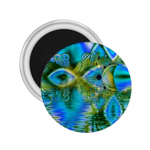 Mystical Spring, Abstract Crystal Renewal 2.25  Button Magnet from ArtsNow.com Front