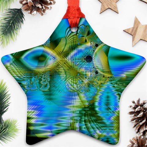 Mystical Spring, Abstract Crystal Renewal Star Ornament from ArtsNow.com Front