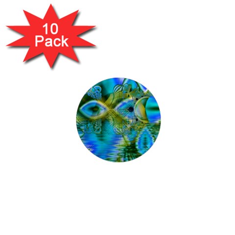 Mystical Spring, Abstract Crystal Renewal 1  Mini Button Magnet (10 pack) from ArtsNow.com Front