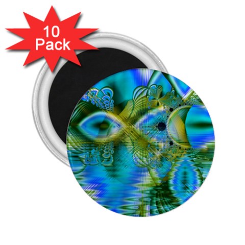 Mystical Spring, Abstract Crystal Renewal 2.25  Button Magnet (10 pack) from ArtsNow.com Front