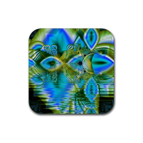 Mystical Spring, Abstract Crystal Renewal Drink Coaster (Square) from ArtsNow.com Front