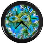 Mystical Spring, Abstract Crystal Renewal Wall Clock (Black)