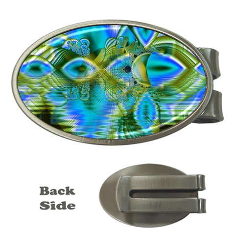 Mystical Spring, Abstract Crystal Renewal Money Clip (Oval) from ArtsNow.com Front