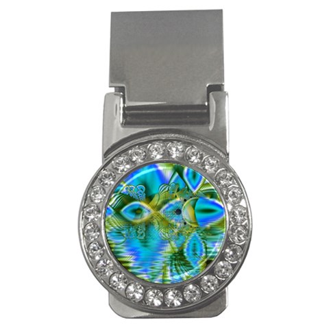 Mystical Spring, Abstract Crystal Renewal Money Clip (CZ) from ArtsNow.com Front