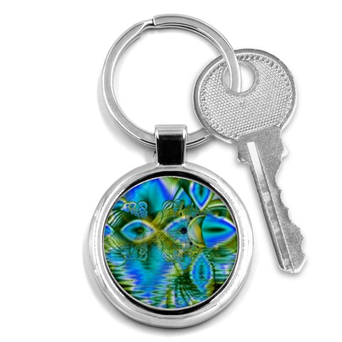 Mystical Spring, Abstract Crystal Renewal Key Chain (Round) from ArtsNow.com Front