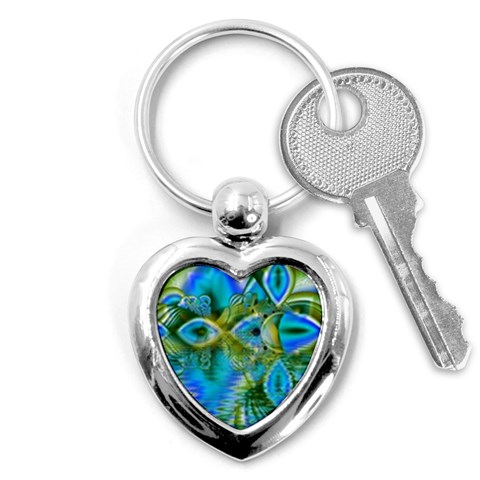 Mystical Spring, Abstract Crystal Renewal Key Chain (Heart) from ArtsNow.com Front