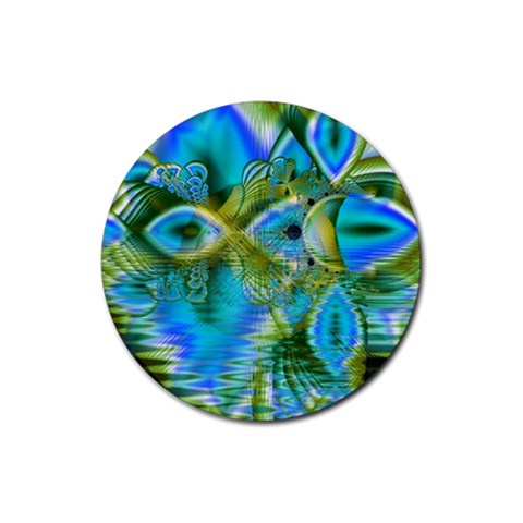 Mystical Spring, Abstract Crystal Renewal Drink Coasters 4 Pack (Round) from ArtsNow.com Front