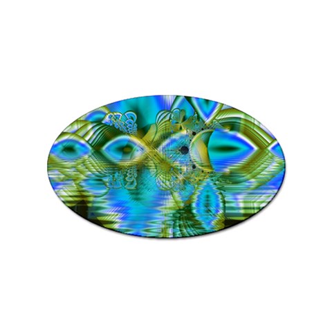 Mystical Spring, Abstract Crystal Renewal Sticker (Oval) from ArtsNow.com Front