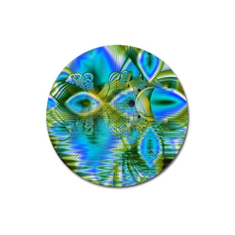 Mystical Spring, Abstract Crystal Renewal Magnet 3  (Round) from ArtsNow.com Front