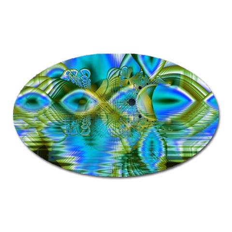 Mystical Spring, Abstract Crystal Renewal Magnet (Oval) from ArtsNow.com Front