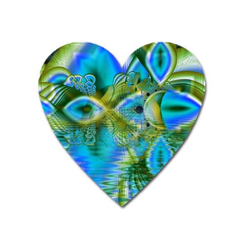 Mystical Spring, Abstract Crystal Renewal Magnet (Heart) from ArtsNow.com Front