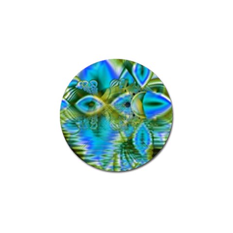 Mystical Spring, Abstract Crystal Renewal Golf Ball Marker from ArtsNow.com Front