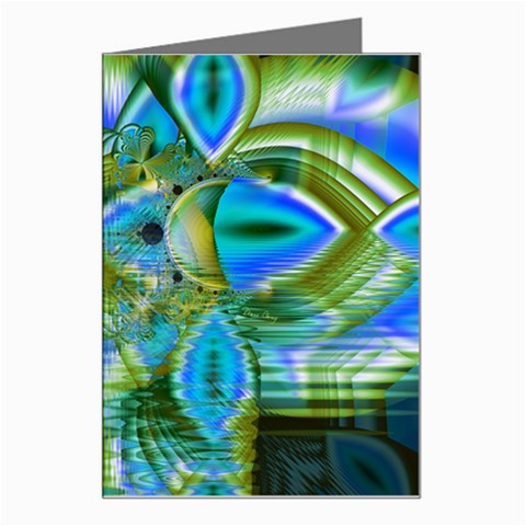 Mystical Spring, Abstract Crystal Renewal Greeting Card from ArtsNow.com Left