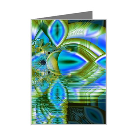 Mystical Spring, Abstract Crystal Renewal Mini Greeting Card from ArtsNow.com Left