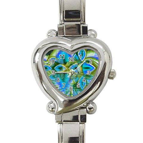 Mystical Spring, Abstract Crystal Renewal Heart Italian Charm Watch  from ArtsNow.com Front