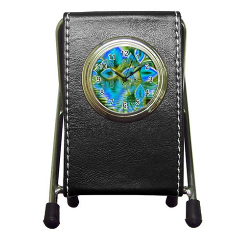 Mystical Spring, Abstract Crystal Renewal Stationery Holder Clock from ArtsNow.com Front