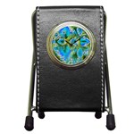 Mystical Spring, Abstract Crystal Renewal Stationery Holder Clock