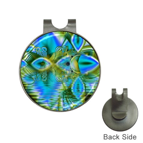 Mystical Spring, Abstract Crystal Renewal Hat Clip with Golf Ball Marker from ArtsNow.com Front