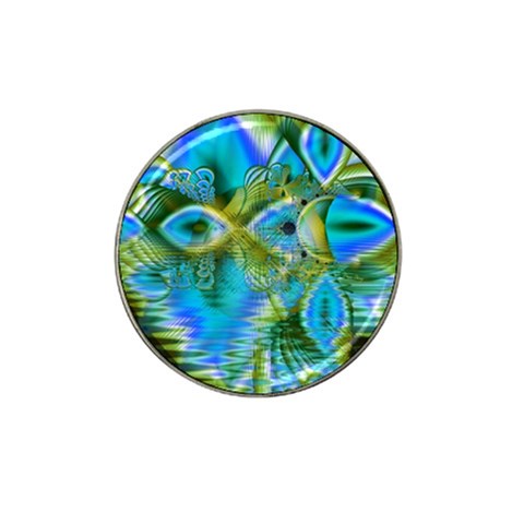 Mystical Spring, Abstract Crystal Renewal Golf Ball Marker (for Hat Clip) from ArtsNow.com Front